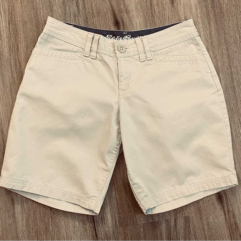 Eddie Bauer Women's Khaki Bermuda Shorts